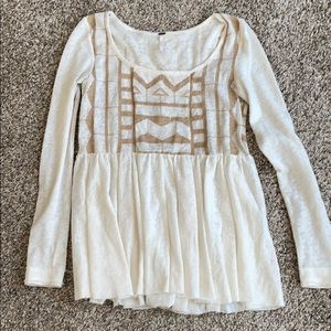 Off white free people tribal print top